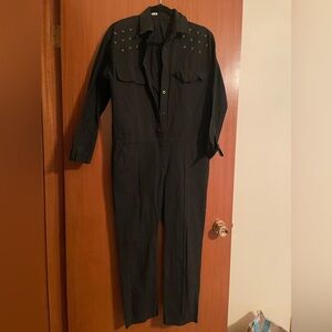 Knot Sisters Black Star Detail Jumpsuit